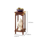 Auburn 2 Tiers/3 Tiers Rectangle/Square Plant Stand Side Table with Natural Wood Top, 1 Piece Set, 2 Shelves/3 Shelves, and Legs