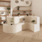 50 in & above L x 20 to 29 in/Up to 19 in W x 30 to 39 in/40 in & above/20 to 29 in H White Rectangular Unfinished Folding Display Table in Paper