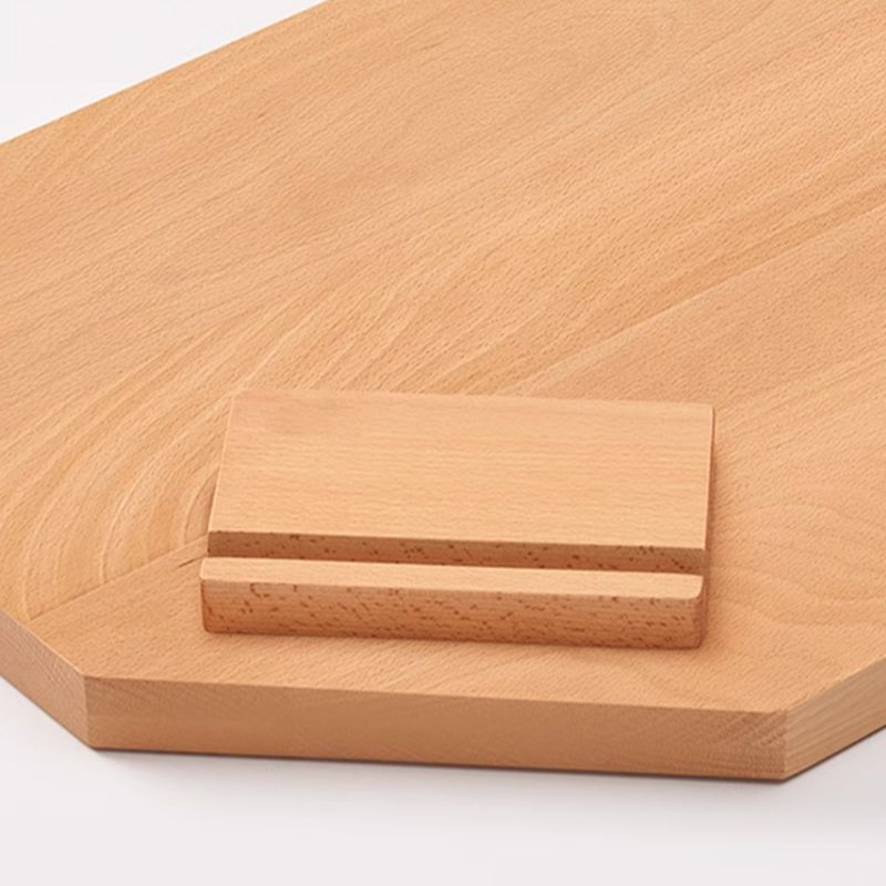 Simplistic Flexible Height Desk with Rainproof Toboggan Base, Automatic Height Adjustment, Auburn Lumber Top, Floor Mounted