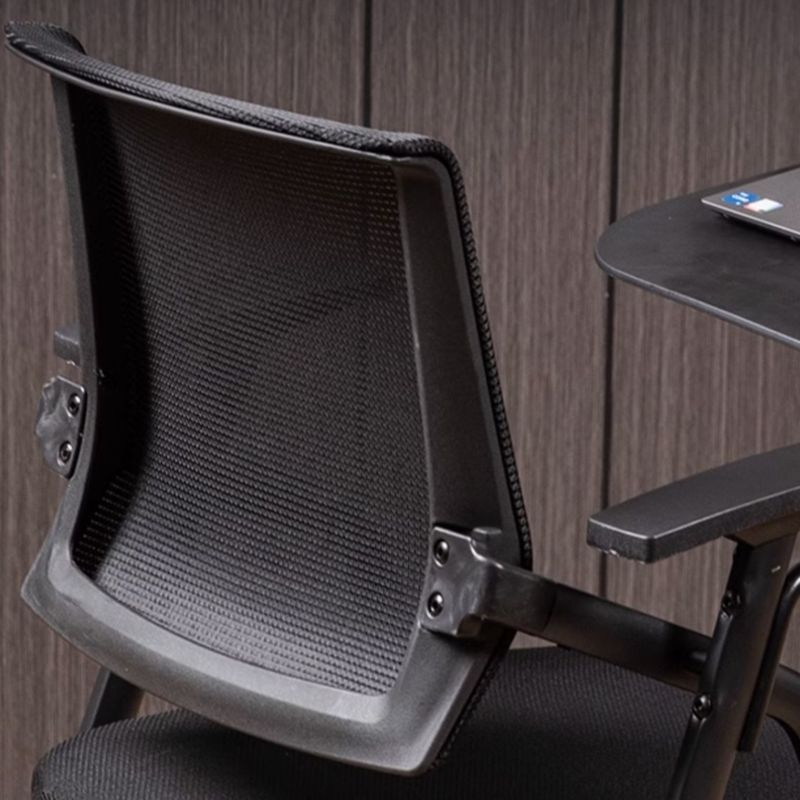 Contemporary Training Chair/Side Chair with Ventilated Back and Arms, Compact Foldable Metal Frame for Tile Flooring
