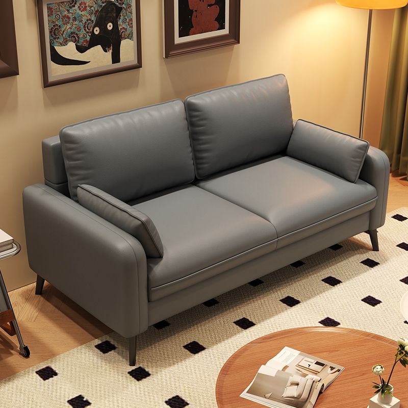 Black/Navy Blue/Amber Color Loveseat with Armrest for Drawing Room