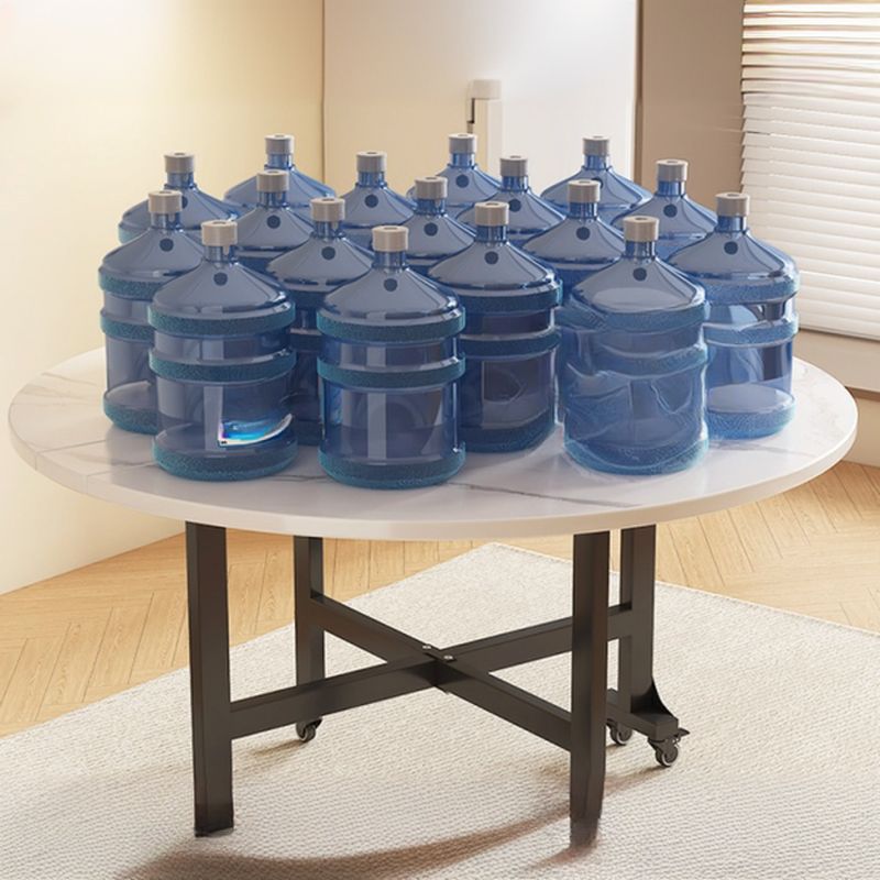 Trendy Folding Circular-shaped Foldable Banquet Table with Rust Resistant Laminate Top