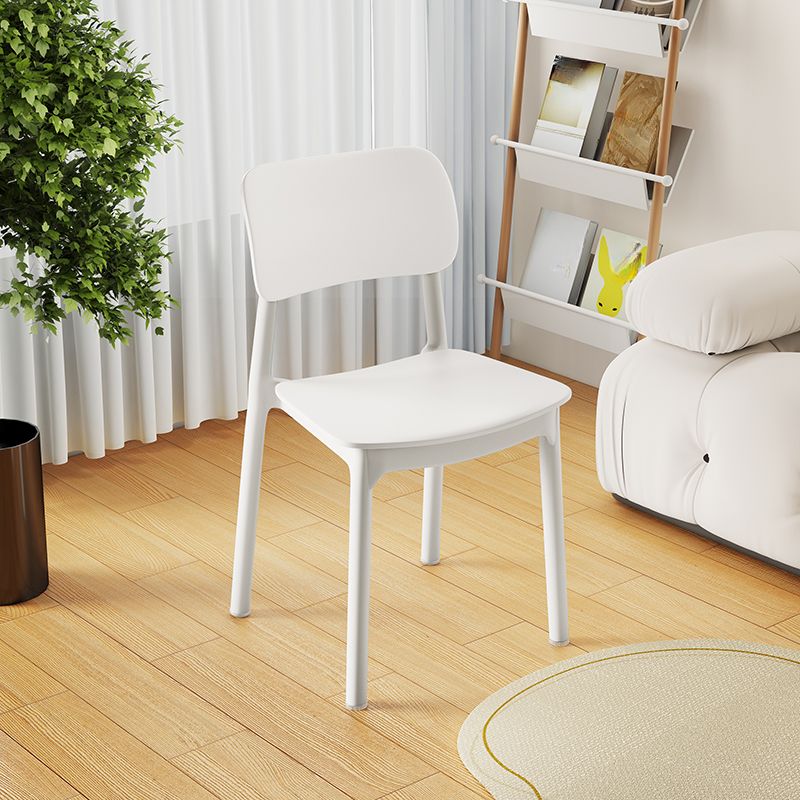 Art Deco Parlor Side Chair with Ventilated Back, Ink/Dark Gray/White Synthetic Material Legs, Pile-upon-able, and Foot Pads