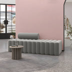 16.92" High Velvet Standard Sofa Contemporary Armless Sofa for Living Room