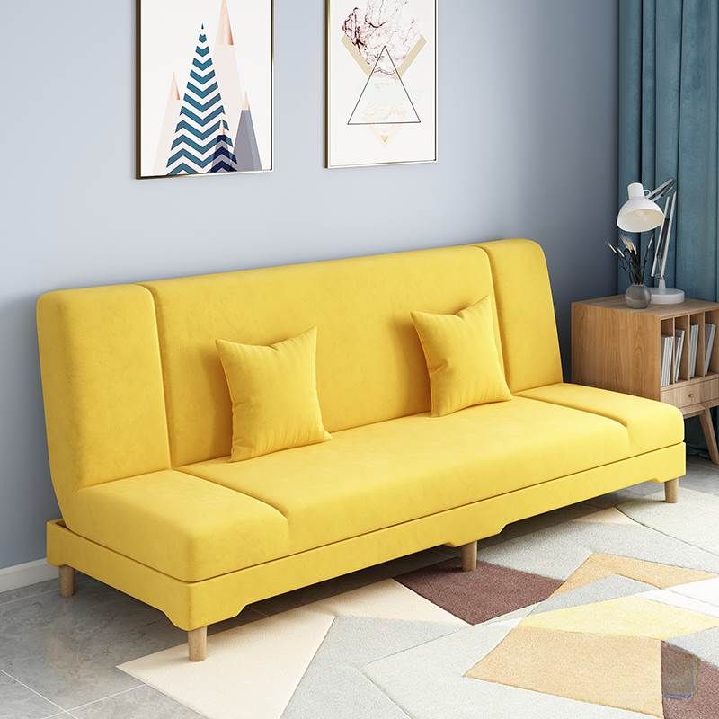 Contemporary Modern Grey/Azure/Emerald Green Sleeper, Solid Color, 3-Seater with 2 Pillows