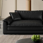 Drawing Room Standard Sofa in Midnight Black with Armrest