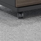 Scratch Resistant Manufactured Wood Supplies Cabinet with Roller Wheels, Shelves, Drawers, and Locking Door in 3-Wide/2-Wide Compartments