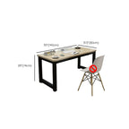Modern Rectangular Laminate Writing Table in Chalk/Unfinished Color