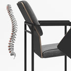 Contemporary Side Chair/Training Chair with Solid Back and Arms, Non-foldable Metal Frame for Tile Flooring