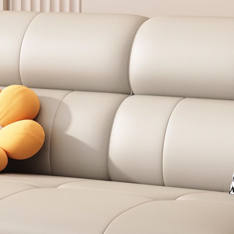 Modish Solid Color Stain Resistant Standard Sofa/Loveseat/Single Sofa in Beige with Arm, 4-seater/3-seater/6-Seater