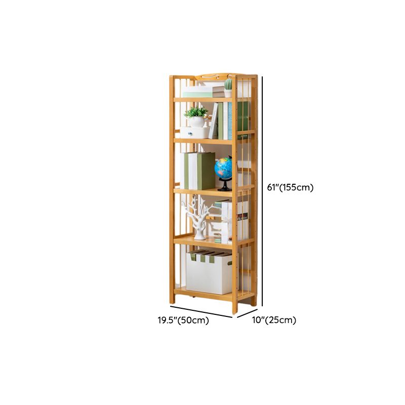 Natural Color Vertical Rack Storage with 5-Shelf/4 Shelves/6 Shelves and Open Back