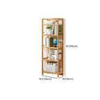 Natural Color Vertical Rack Storage with 5-Shelf/4 Shelves/6 Shelves and Open Back