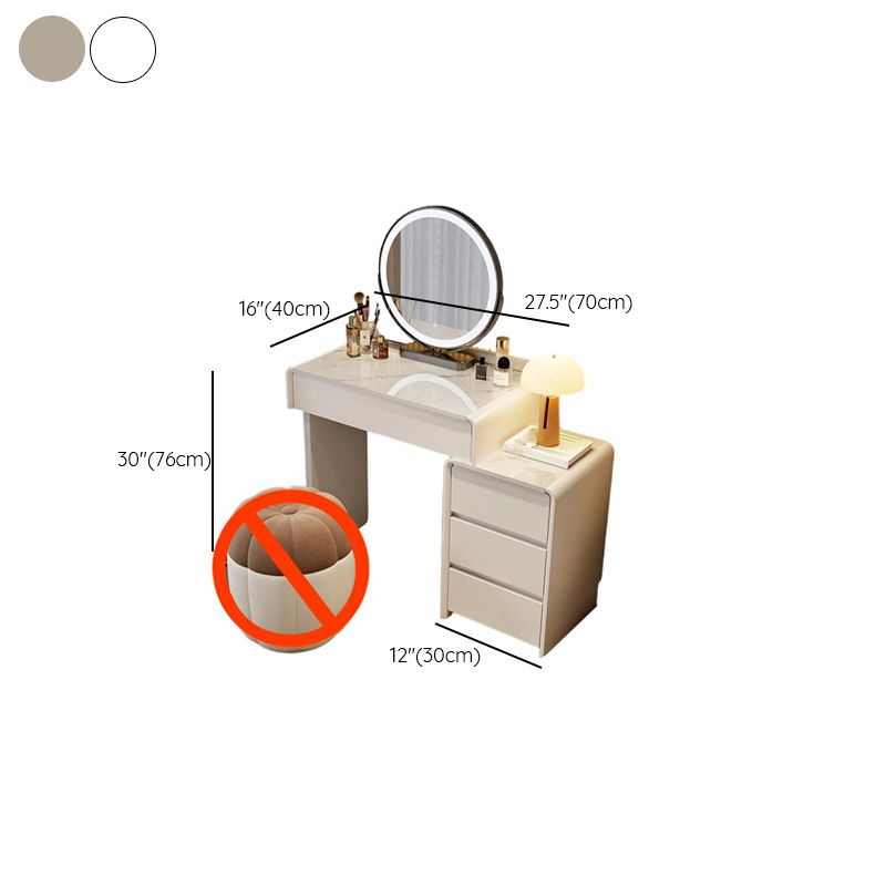Modish Wood Standard/Small Vanity Set with 5 Drawers and Light Up Mirror