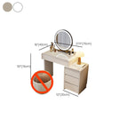 Modish Wood Standard/Small Vanity Set with 5 Drawers and Light Up Mirror