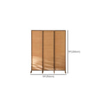 Minimalist Screen Divider in Tan with Translucent Fold-up Design, Available in 3/5/6 Panels, Bambusa Material, Independent