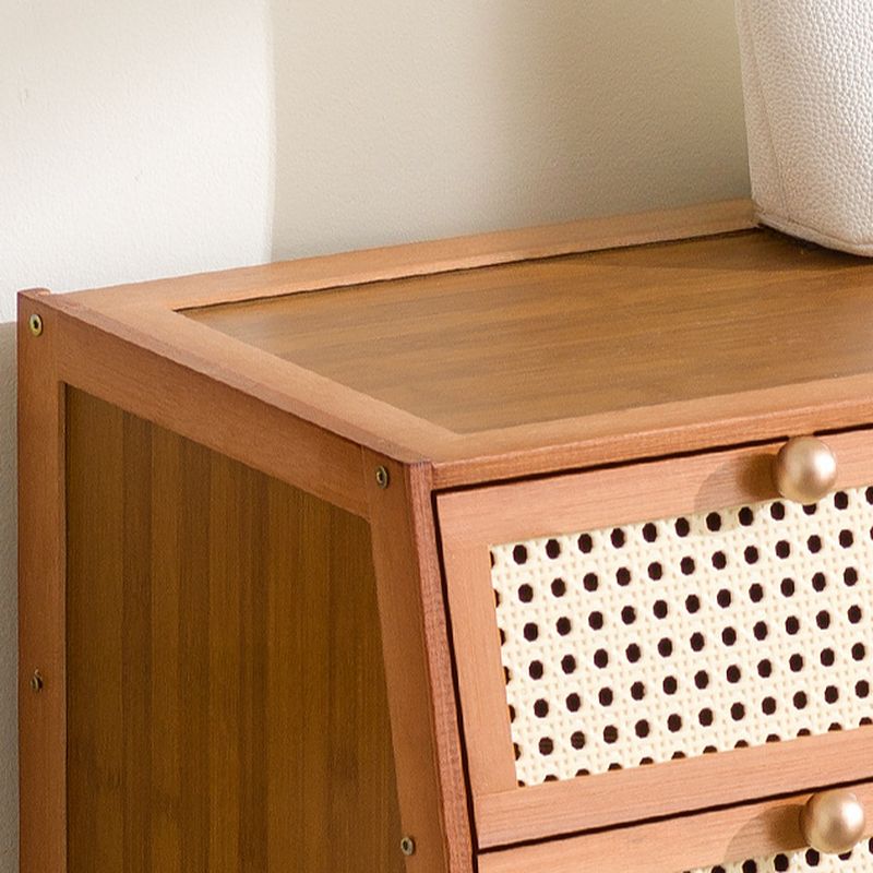 Tan Bambusa Shoe Stack with 6 Tiers/5 Tiers and Dustproof Cover