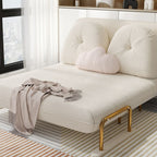 Simple Sleeper Futon with Pillow Back, Single Seat/2 Seater, Square Arm, Pillow, Stitch-tufted, Twin Size/Full Size/Twin XL Size