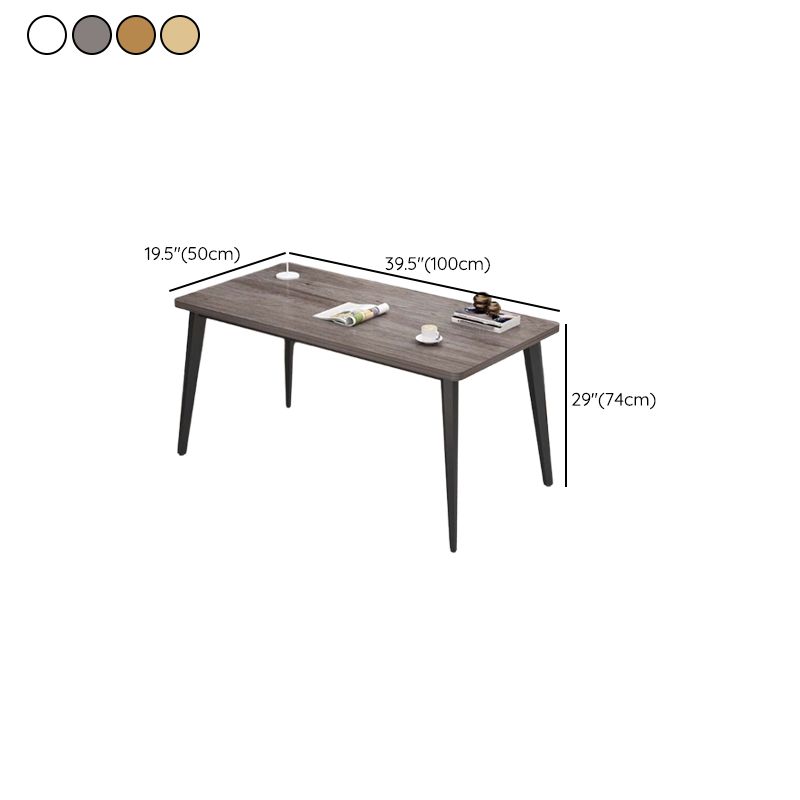 Casual Adjustable Writing Desk with Scratch-proof Parsons Base in Chalk/Sepia/Natural, Unattached with Foot Pad