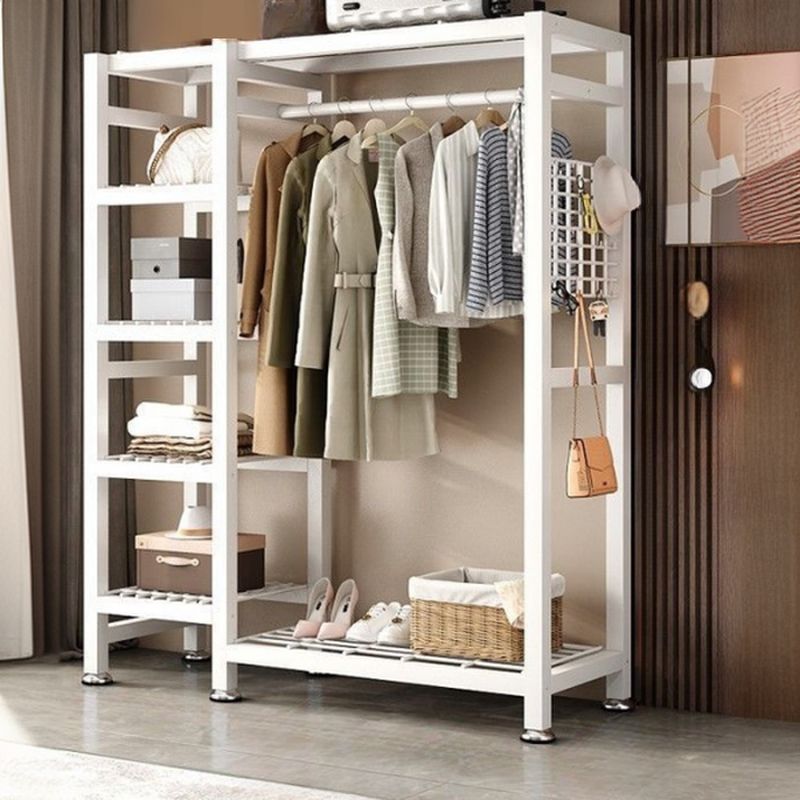 Modern Simple Style Coat Tree with 5/6 Shelves in Stainless Steel
