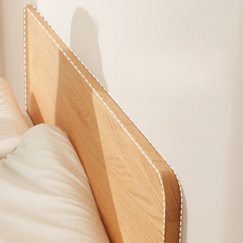 Trendy Panel Headboard in Natural Wood with No Distressing, Rectangle Shape for Full/Twin XL/Twin Bed, Bed Frame Mounted with Low Height