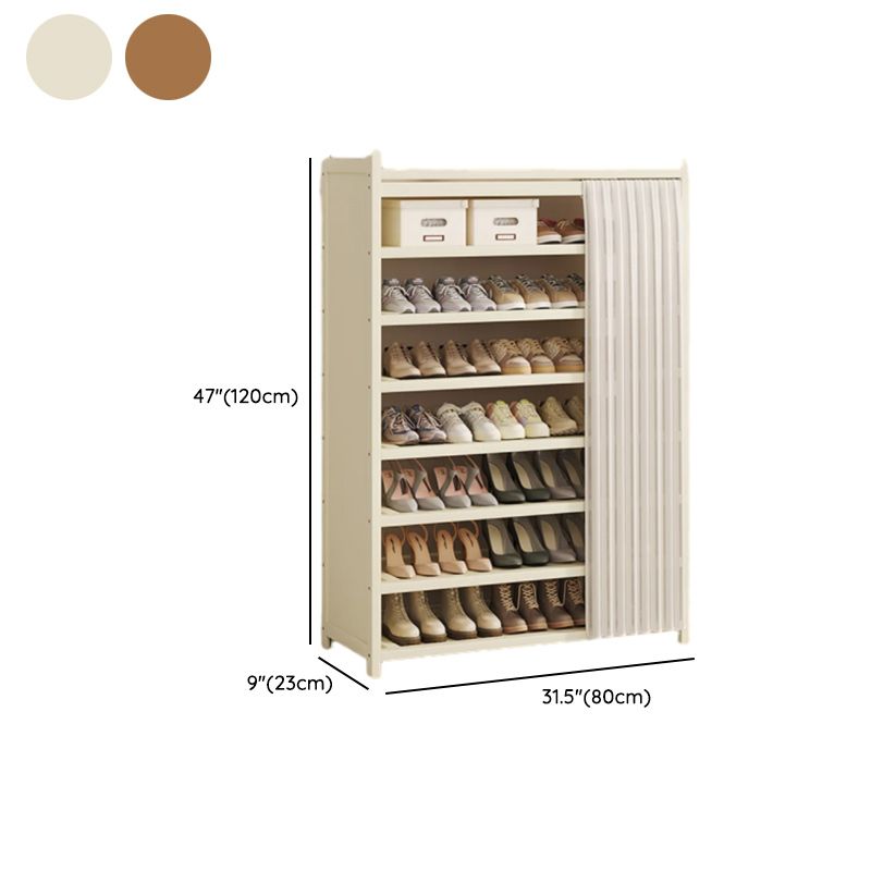 Art Deco Bambusa Rectangle Shoe Rack with 6 Shelves/5 Shelves/8 Shelves, Drawing Room, 21-30 Pairs/11-20 Pairs/31-40 Pairs