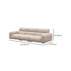 Modish Solid Color Stain Resistant Standard Sofa/Loveseat in Beige for 3-seater/2