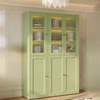 Steel Vertical Organizing Shelf with 2 Cabinets and 6-Shelf Closed Back