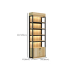 Modern Living Room Display Stand Wooden Multi-shelf in Natural