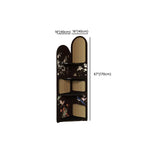 Modern Simple Style Nook Decorative Cabinet with 3/4 Exterior Shelves, Laminate Countertop in Midnight Black