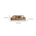 Mocha Full Grain Leather Standard/Single Sofa with 3/1 Pillows