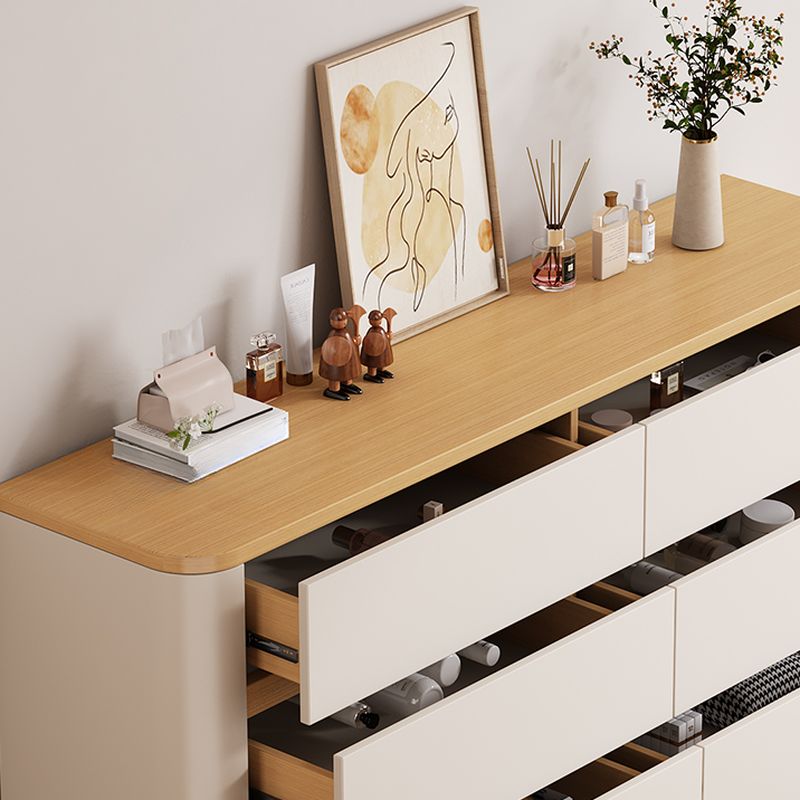 Casual Composite Wood Console Dresser/Bachelor Chest with 8/6/4 Drawers in Horizontal/Vertical Orientation