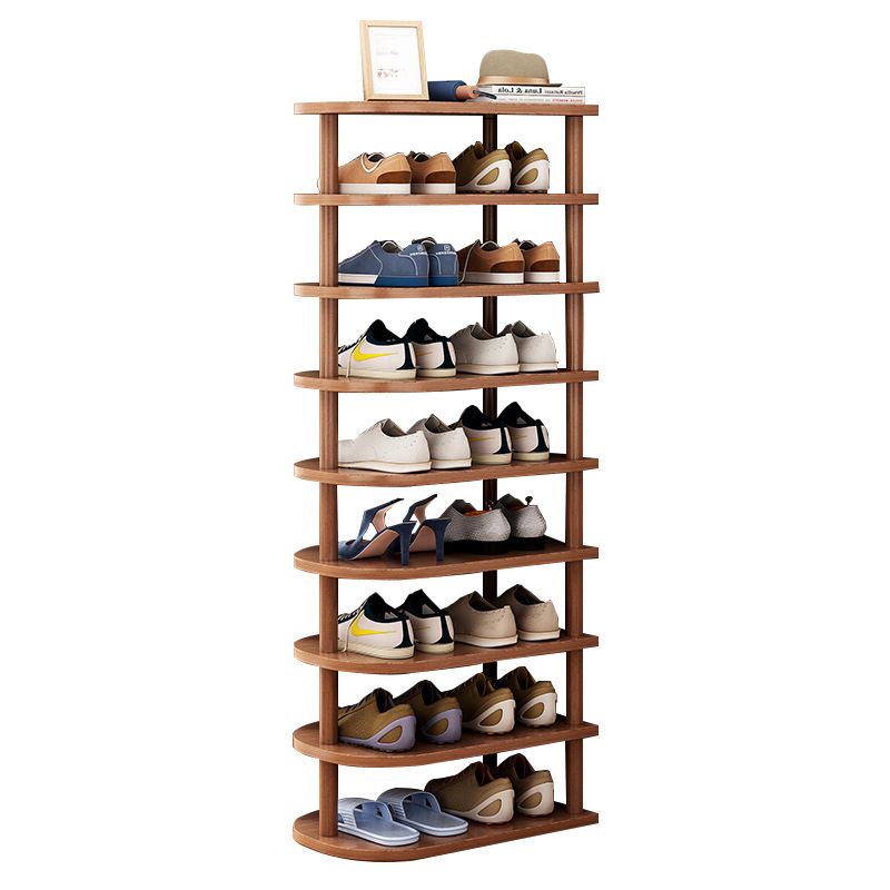 Modern Engineered Wood Shoe Shelf with 6 Tiers and Shelf