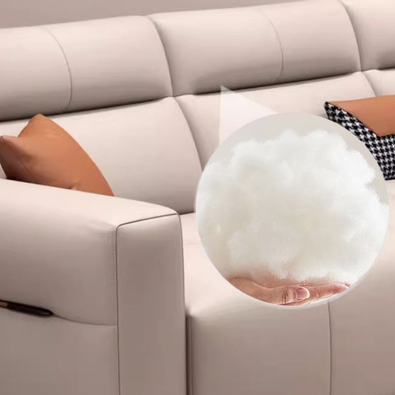 Off-White Standard/Single Sofa with Armrest and 3/1 Pillows for Drawing Room