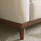 Tear Resistant Standard Sofa in White/Citrus Color Leather