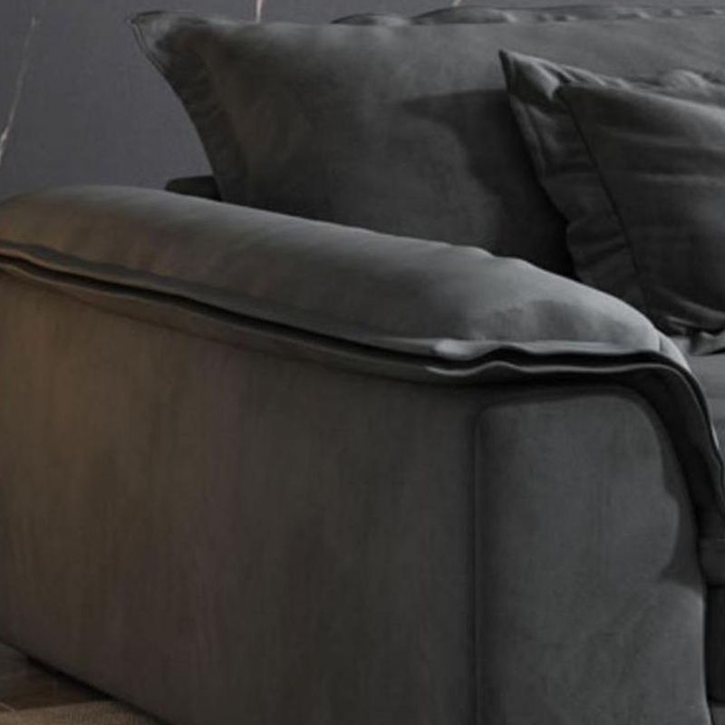 Modern Flared Arm Sofa with Water Resistant and Bolster Pillows