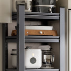 Ink Minimalist Warehouse Storage Rack with Caster Wheels and Shelves, Steel Frame, Detached Installation