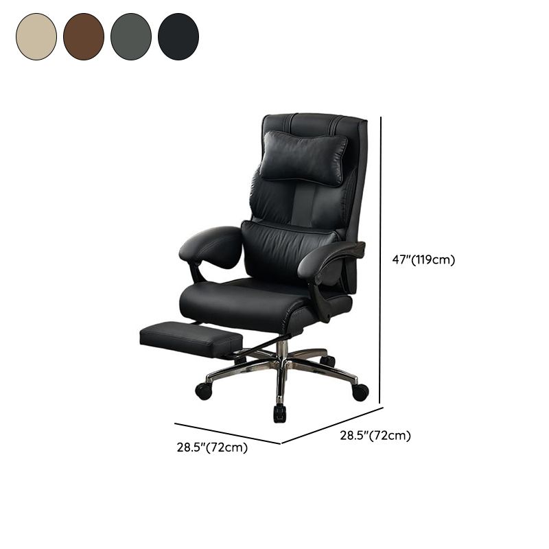 Multi-levelled Single Color Solid Back Panel Aluminum Frame Chair in Silver with Lumbar Support, Adjustable Backrest, and Glide Movement