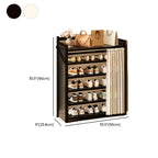 Art Deco Bambusa Rectangle Shoe Rack with 6/5/7 Shelves for 21-30/11-20/1-10 Pairs in Drawing Room