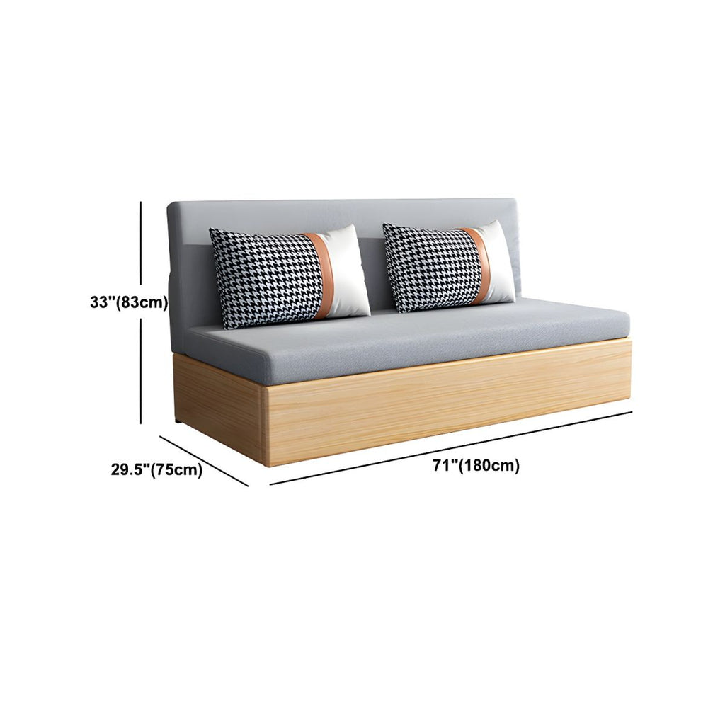 Cotton Blend Contemporary Convertible Bed Sofa Couch with Pillows