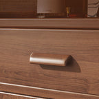 Modern Simple Style Narrow Sideboard with 3 Drawers, Hutch, 2 Shelves, Engineered Wood Countertop, and 3 Doors
