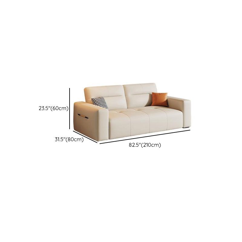 Fade-proofed Standard/Single Sofa in Off-White for Drawing Room with Armrest and 3/1 Pillow