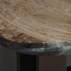 Casual Scratch-repellent Double Pedestal Cocoa Marble Dining Table with a Fixed Table Marble Top for Seats 6/Seating for 4/8-seater