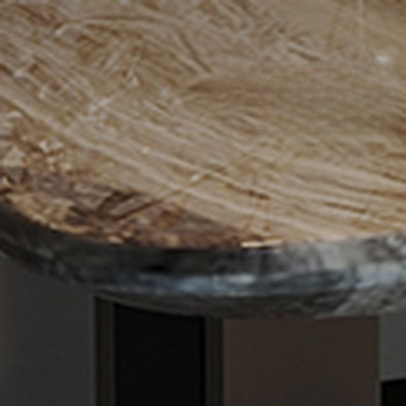Casual Scratch-repellent Double Pedestal Cocoa Marble Dining Table with a Fixed Table Marble Top for Seats 6/Seating for 4/8-seater