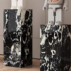 Up to 19 in L x 30 to 39 in/20 to 29 in H Square Marble Stone Unfinished Display Table
