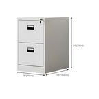 Modern Steel Vertical Filing Cabinet with Lock, Drawers & Self-Close Glides