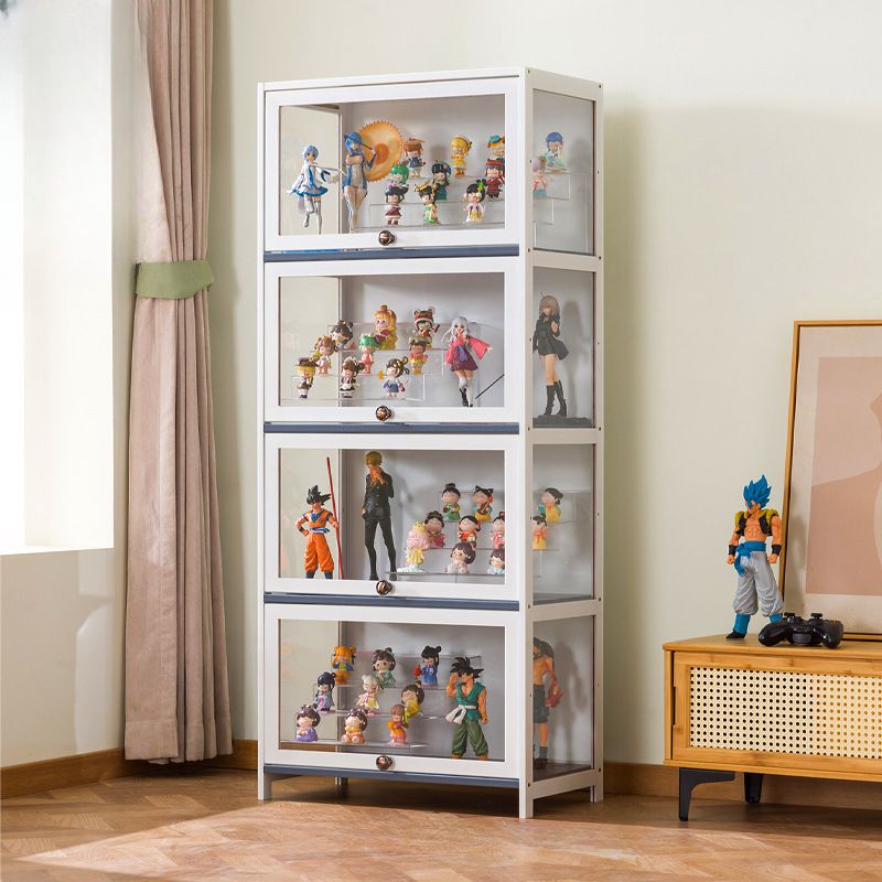 Bambusa Flooring Curio Cabinet with Stockroom, 4 Cabinets/3 Cabinets/2 Cabinets, 4 Shelves/3 Shelves/2 Shelves, 4 Doors/3 Doors/2 Doors