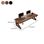 Gaming Computer Desk in Minimalist Style with Crack Resistant Sled Base and Independent Structure Featuring Wire Management in Solid Wood