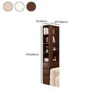 Detached Damp-proof Scratch-immune Accent Cabinet with 4 Exterior Shelves, Glazed Door, Chalk/Sepia Top, and Soft Close Drawer