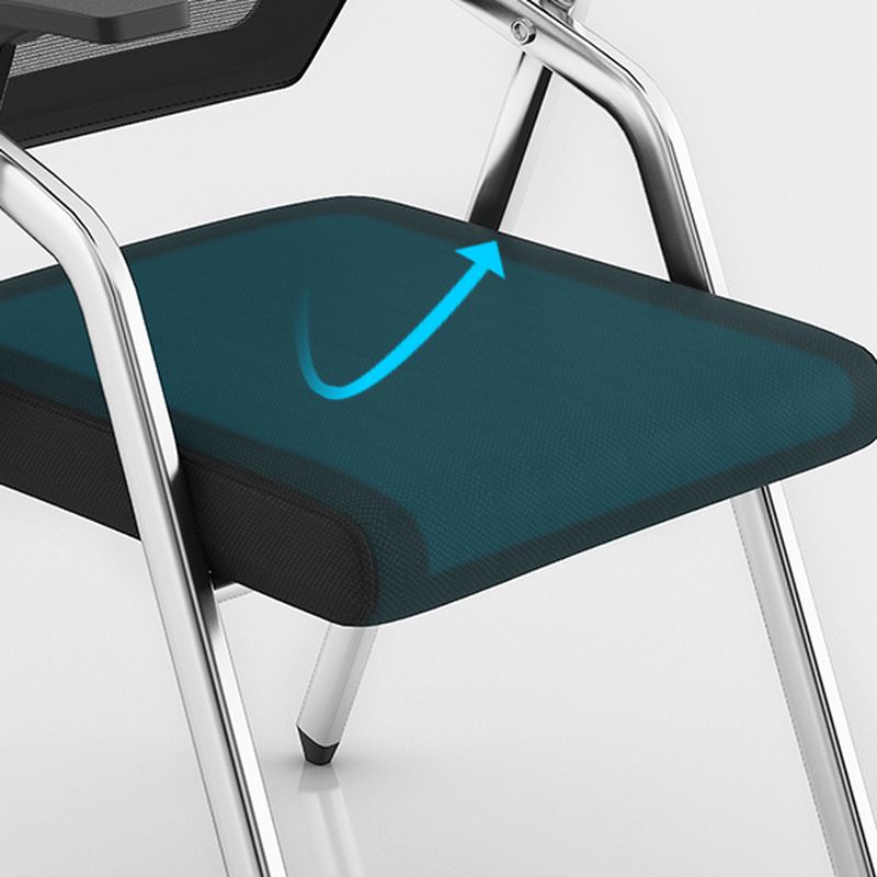 Solid Color Multipurpose Chair with Handrail, Foldable Metal Frame, 1 Chair for Tile Flooring