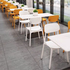 White Trendy No Seating Alloy Frame with Eased Edge, Assembly Required